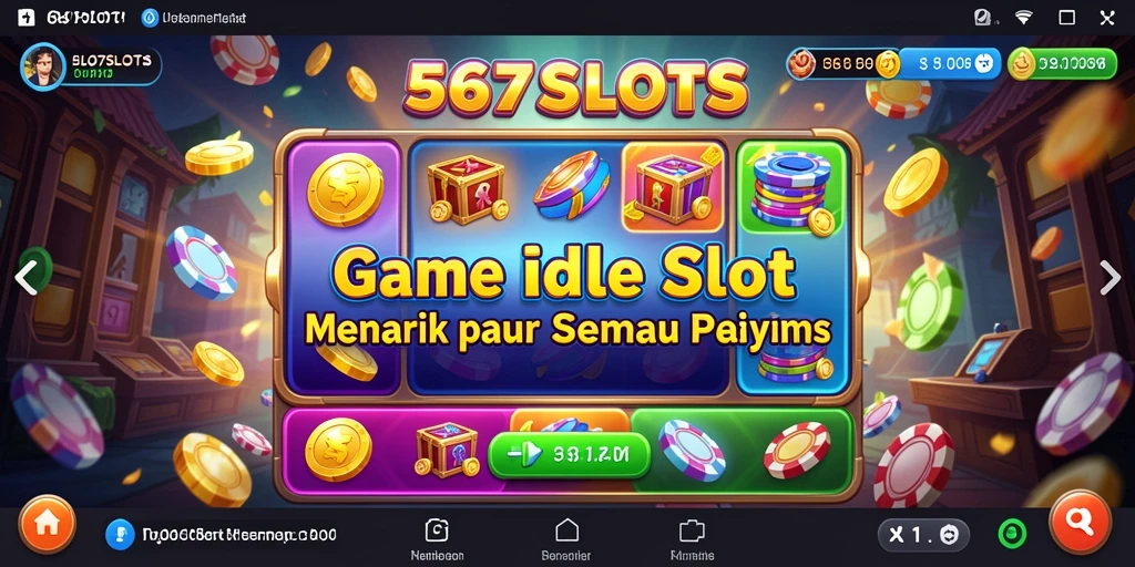 Screenshot gameplay 567SLOTS menampilkan keseruan permainan slot Idle.
