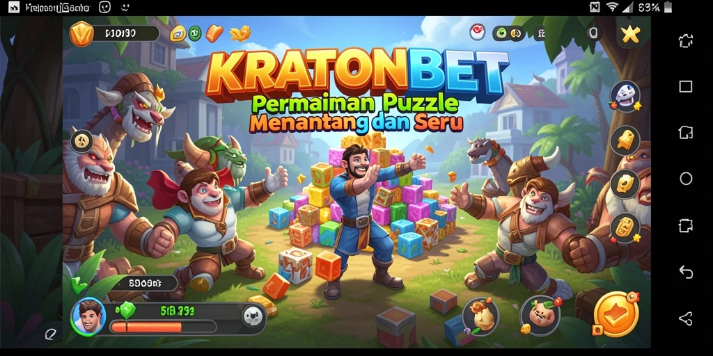 Tampilan gameplay seru dalam permainan Puzzle KRATONBET.