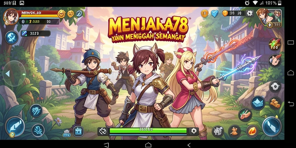 Tampilan menarik dari gameplay MENYALA78 dengan karakter anime yang dinamis.
