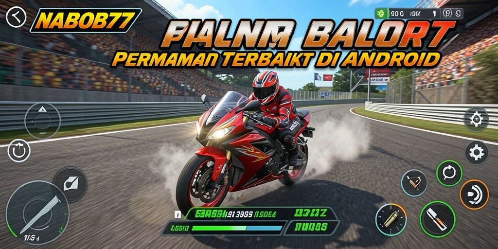 Tampilan gameplay balap motor yang seru dan kompetitif.