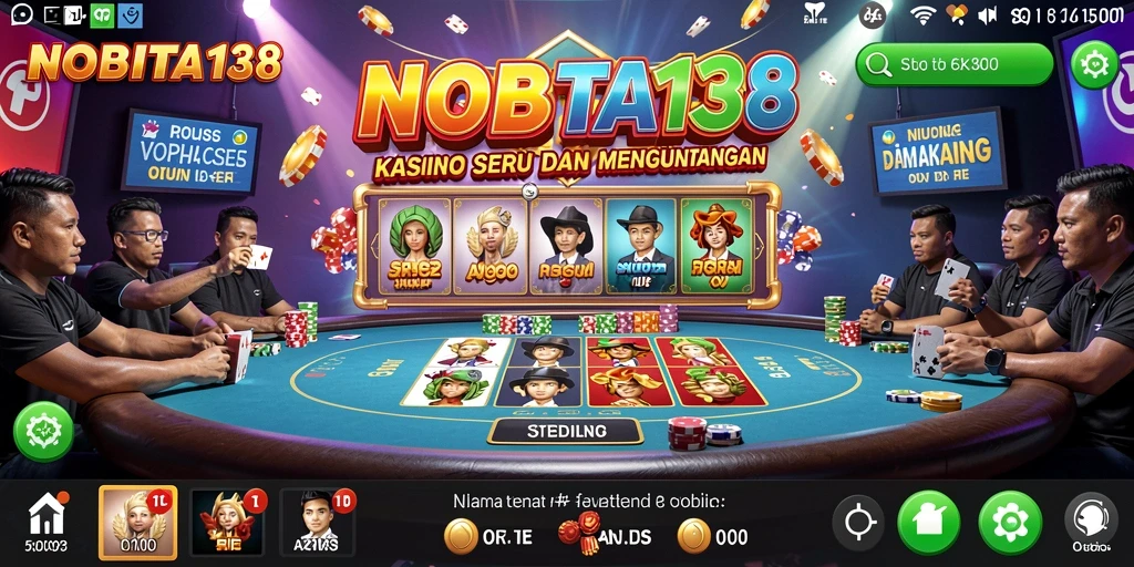 Tampilan menakjubkan dari gameplay Kasino di NOBITA138.