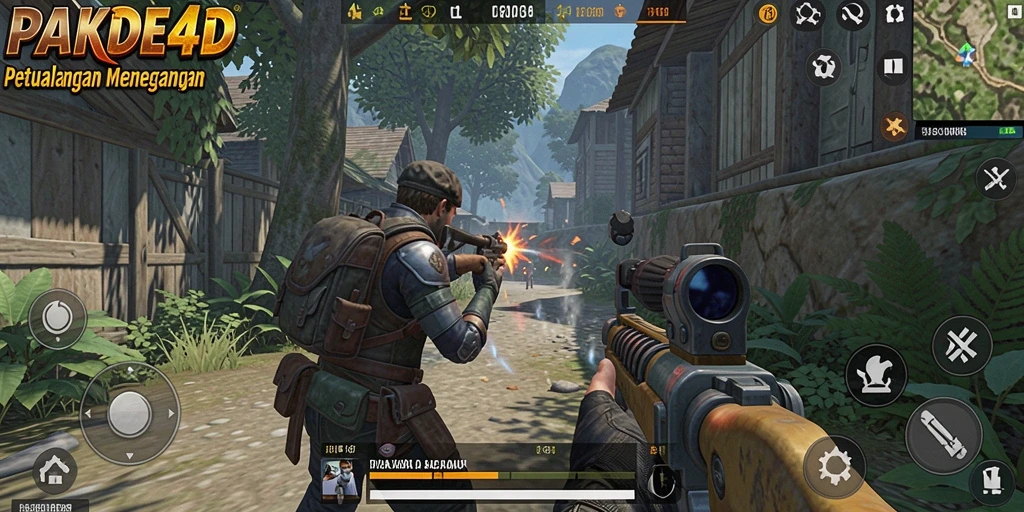 Screenshot utama PAKDE4D menampilkan aksi gameplay TPS yang mendebarkan.