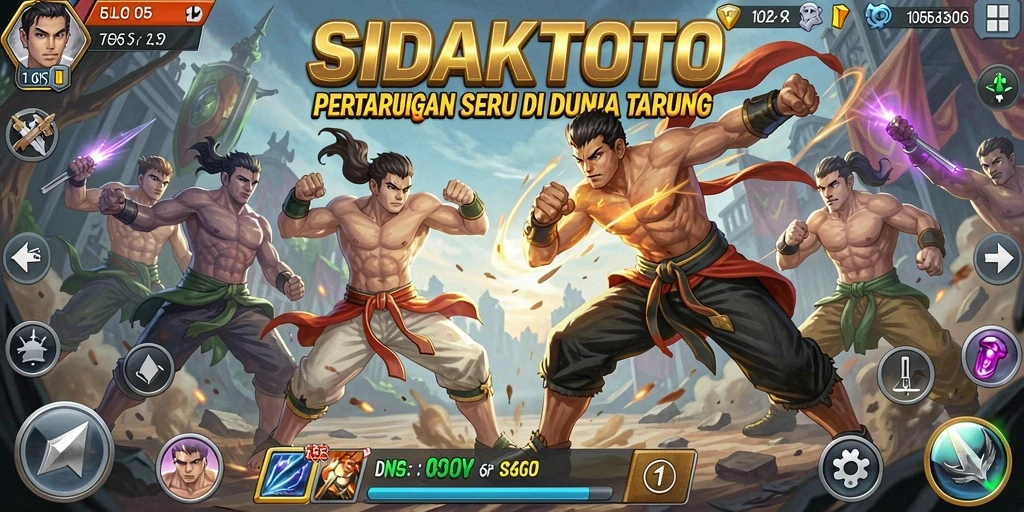 Screenshot gameplay <strong>SIDAKTOTO</strong> yang menampilkan aksi pertarungan seru.