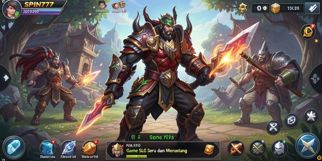 Screenshot SPIN777 menampilkan aksi strategi yang intens.