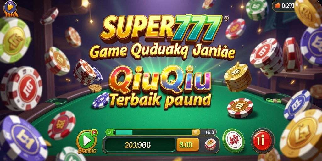 Screenshot utama SUPER777 menampilkan gameplay seru permainan QiuQiu.