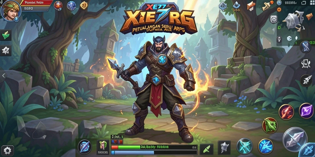 Tampilan gameplay XE77 yang seru dan penuh aksi ARPG.